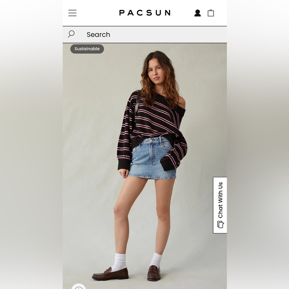 PacSun Blue Denim Mini Skirt